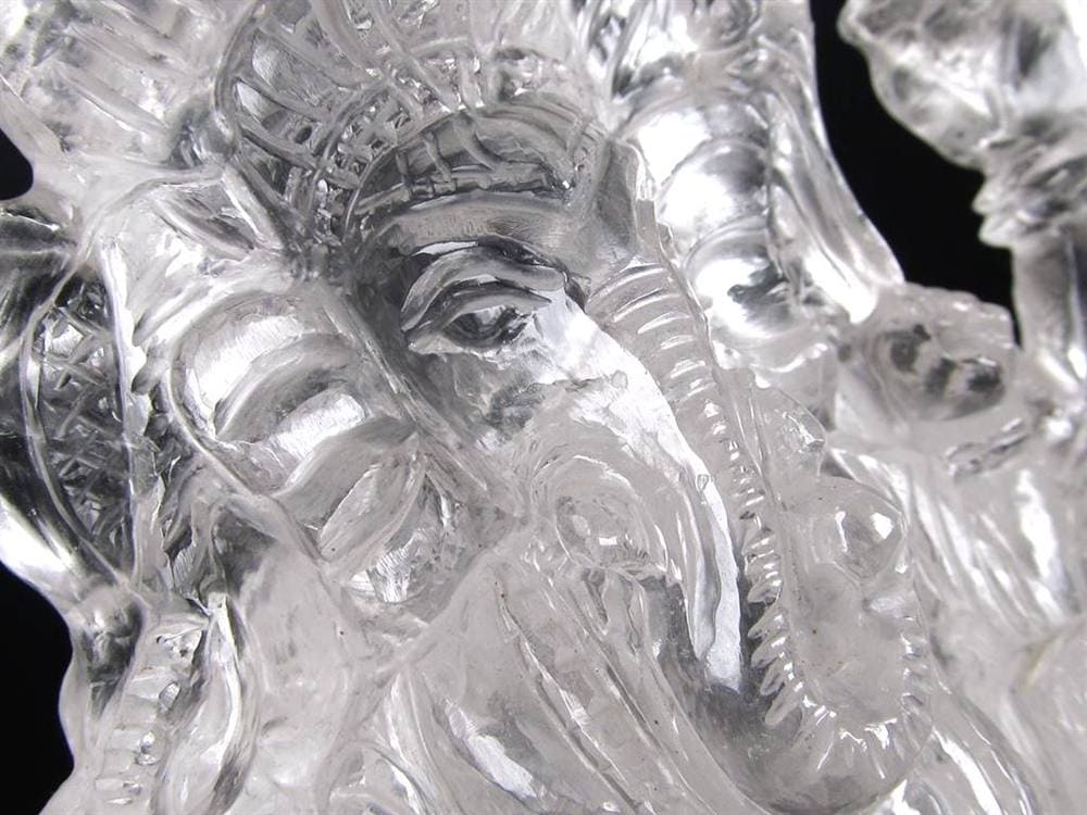 ガネーシャ 夢を叶える象 マニカラン水晶 ヒマラヤ水晶 天然石ガネーシャ
