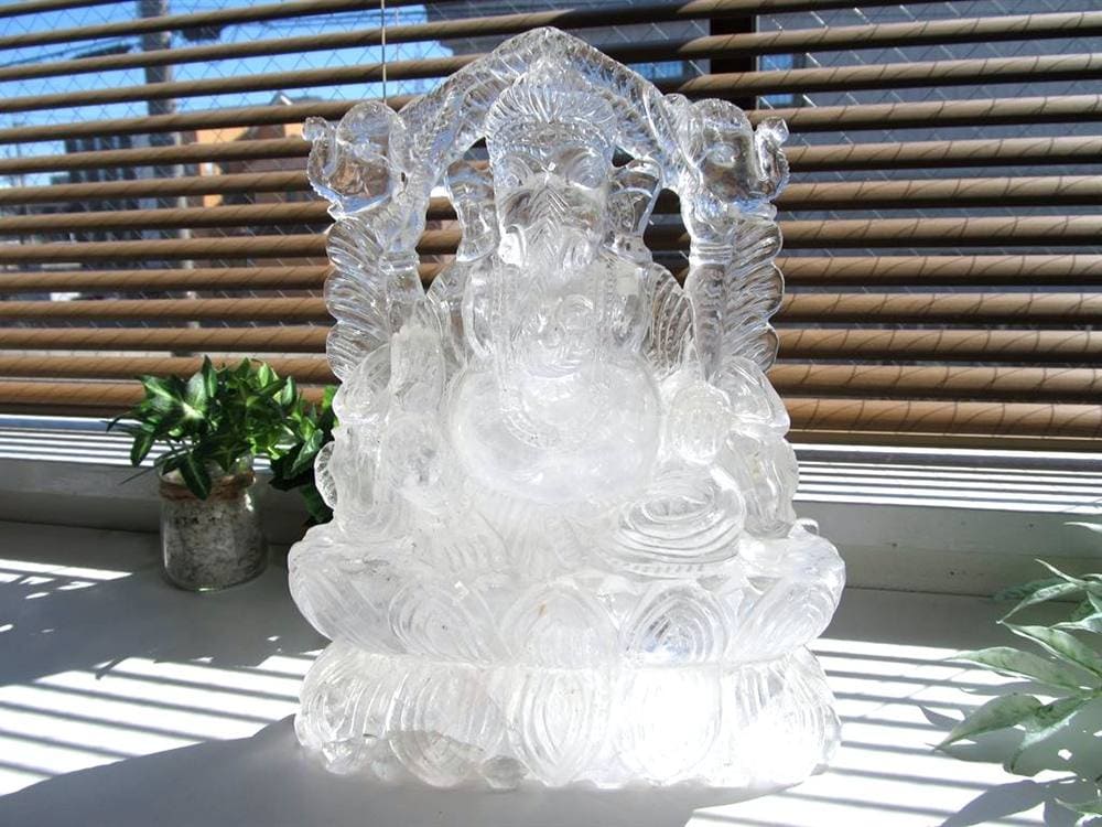ガネーシャ 夢を叶える象 マニカラン水晶 ヒマラヤ水晶 天然石ガネーシャ
