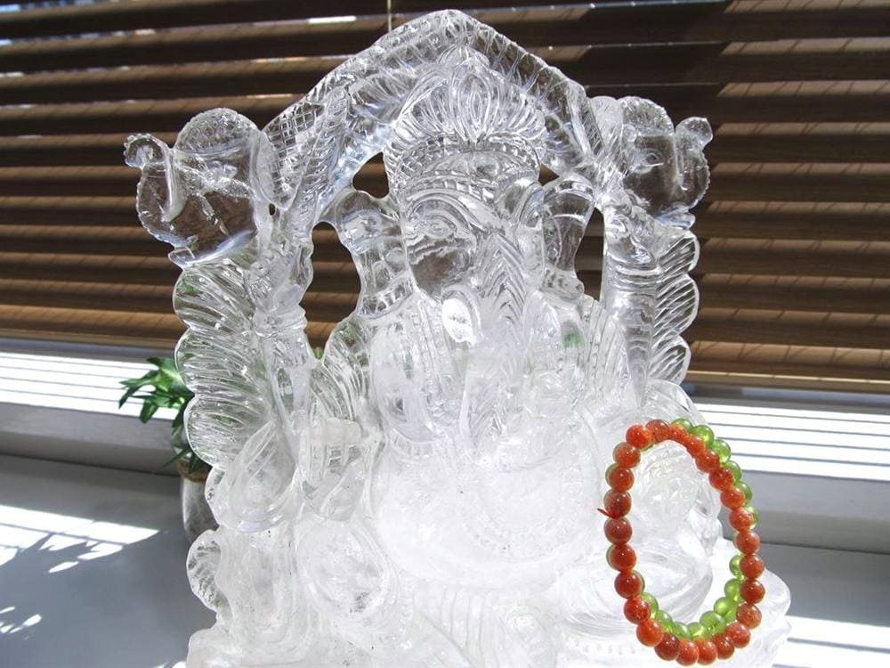 ガネーシャ 夢を叶える象 マニカラン水晶 ヒマラヤ水晶 天然石ガネーシャ