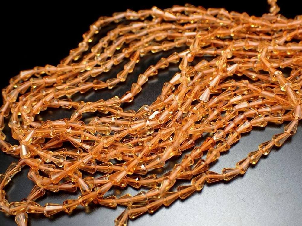 シトリン 黄水晶 ドロップカット ネックレスパーツ ブレスパーツ