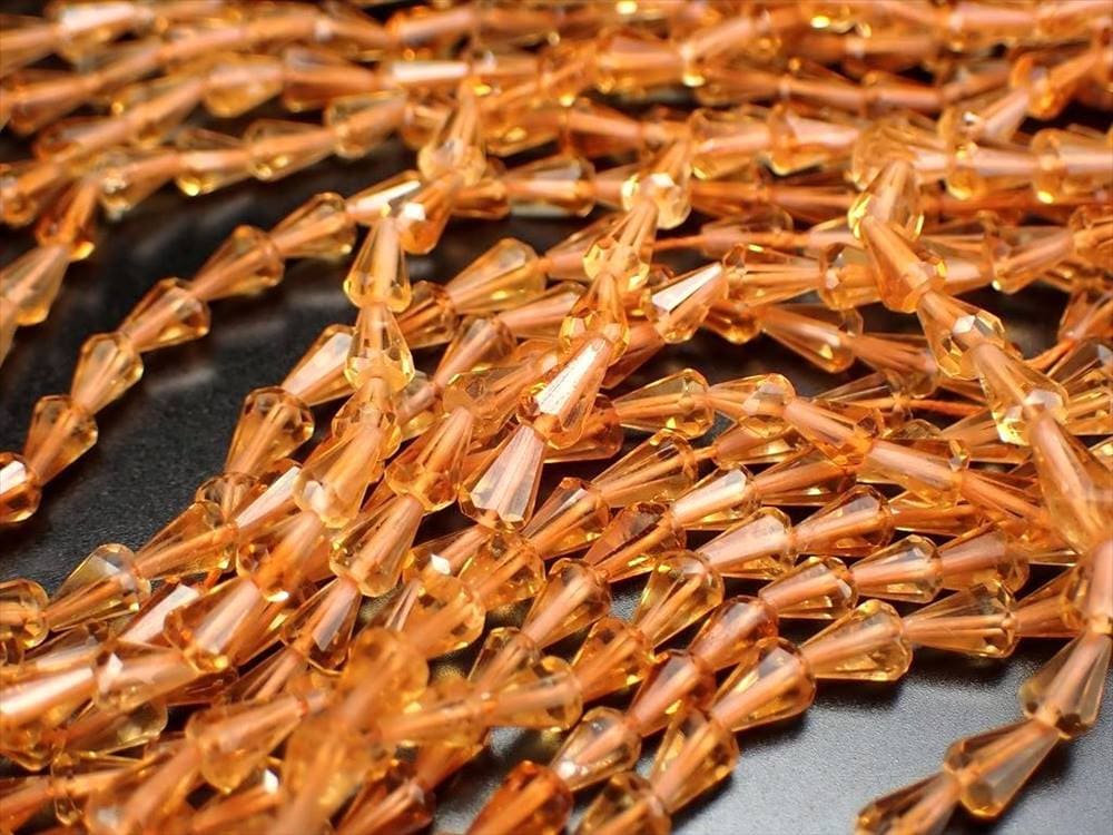 シトリン 黄水晶 ドロップカット ネックレスパーツ ブレスパーツ