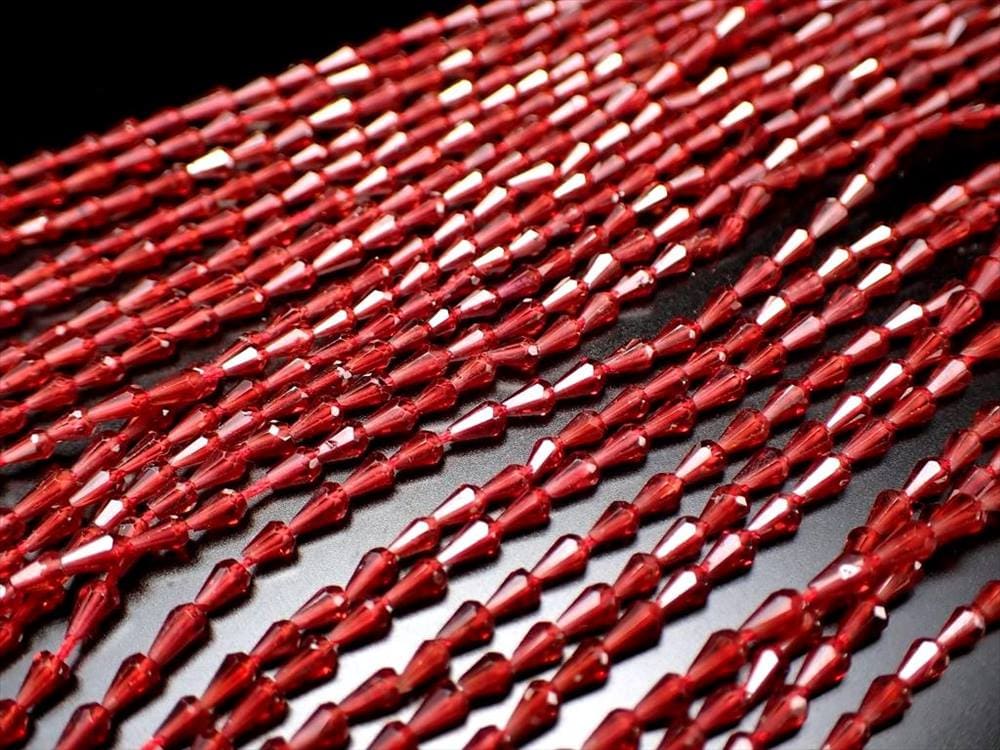 オレンジガーネット ヘソナイト ドロップカット ネックレスパーツ ブレスパーツ