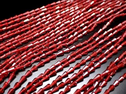 オレンジガーネット ヘソナイト ドロップカット ネックレスパーツ ブレスパーツ