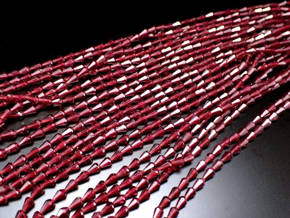 ロードナイトガーネット 柘榴石 ドロップカット ネックレスパーツ ブレスパーツ