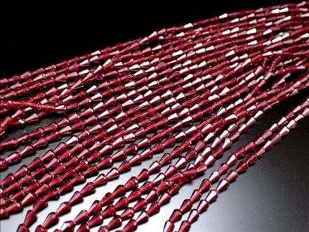 ロードナイトガーネット 柘榴石 ドロップカット ネックレスパーツ ブレスパーツ