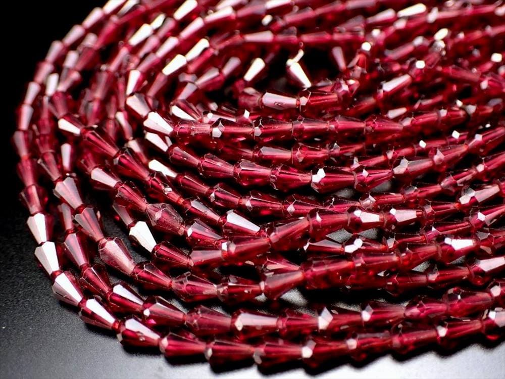 ロードナイトガーネット 柘榴石 ドロップカット ネックレスパーツ ブレスパーツ