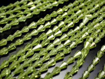 ペリドット かんらん石 ドロップカット ネックレスパーツ ブレスパーツ