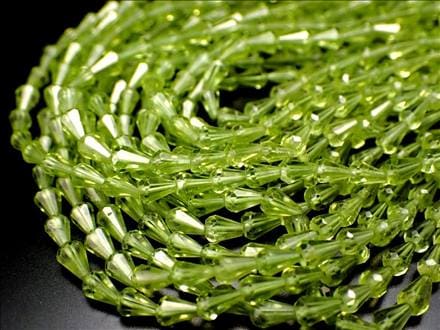 ペリドット かんらん石 ドロップカット ネックレスパーツ ブレスパーツ