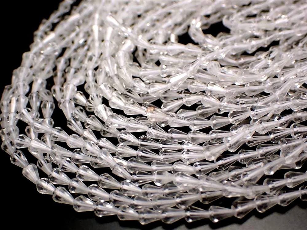 水晶 クリスタル ドロップカット ネックレスパーツ ブレスパーツ