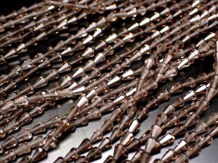 スモーキークォーツ 煙水晶 ドロップカット ネックレスパーツ ブレスパーツ