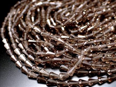 スモーキークォーツ 煙水晶 ドロップカット ネックレスパーツ ブレスパーツ