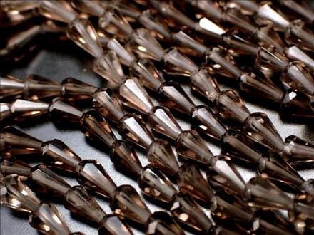 スモーキークォーツ 煙水晶 ドロップカット ネックレスパーツ ブレスパーツ