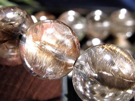 プラチナルチルクォーツ ブレスレット プラチナルチル ルチルレイテッドクォーツ ブルッカイト