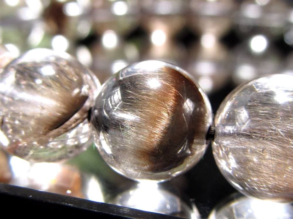 プラチナルチルクォーツ ブレスレット プラチナルチル ルチルレイテッドクォーツ ブルッカイト