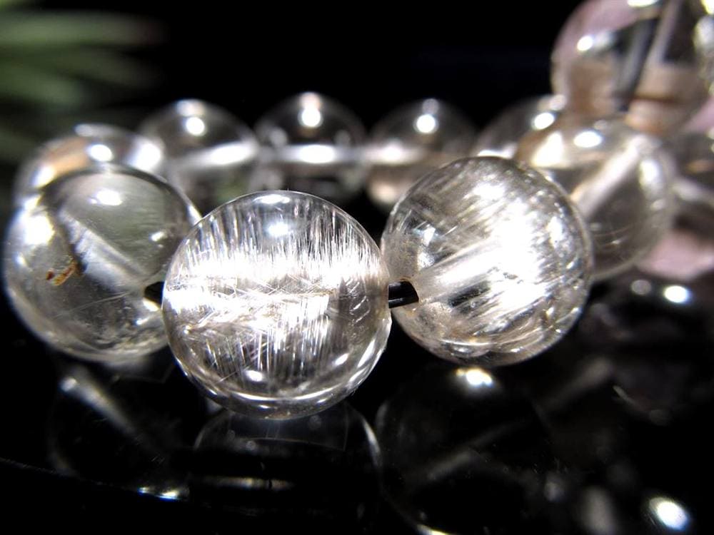 レッドプラチナルチルクォーツ ブレスレット プラチナルチル ルチルレイテッドクォーツ ブルッカイト