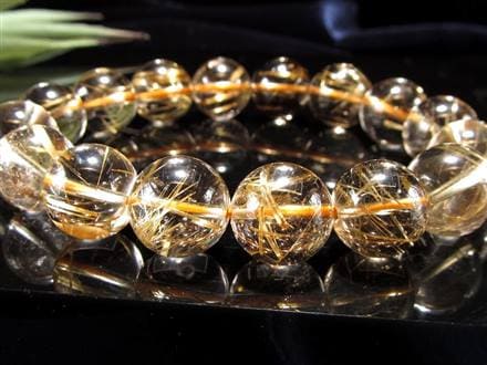 ゴールドルチル ブレスレット タイチン 金針水晶 天然石