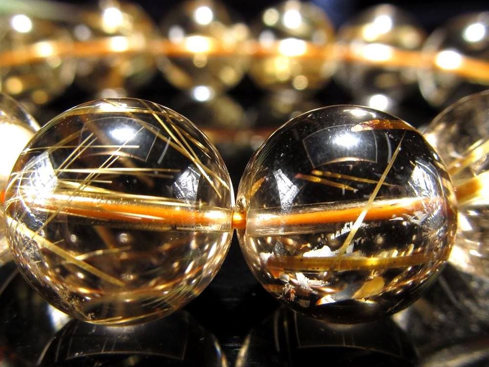 ゴールドルチル ブレスレット タイチン 金針水晶 天然石