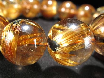 アンティークゴールドルチルクォーツ タイガールチルクォーツ ブレスレット ブラジル産