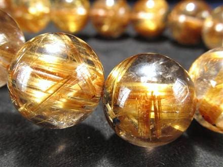 アンティークゴールドルチルクォーツ タイガールチルクォーツ ブレスレット ブラジル産