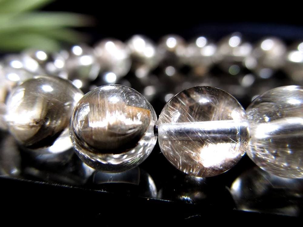 レッドプラチナルチルクォーツ ブレスレット プラチナルチル ルチルレイテッドクォーツ ブルッカイト