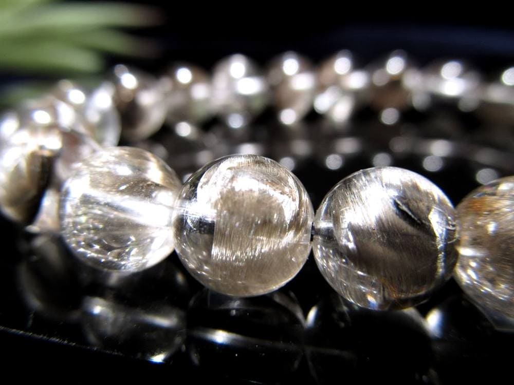 レッドプラチナルチルクォーツ ブレスレット プラチナルチル ルチルレイテッドクォーツ ブルッカイト