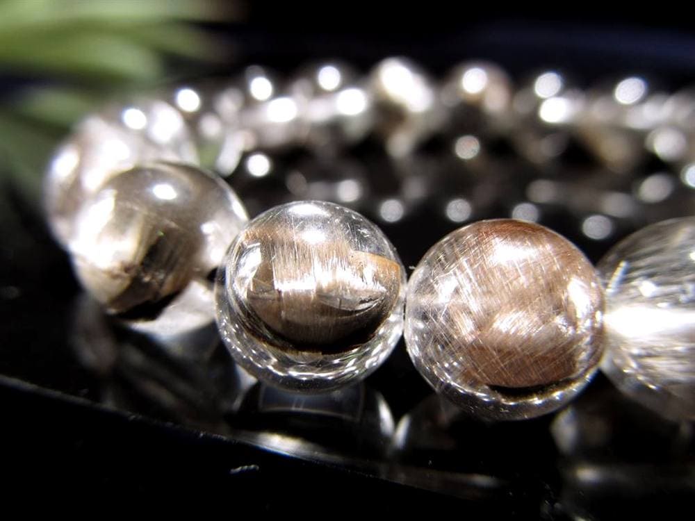 レッドプラチナルチルクォーツ ブレスレット プラチナルチル ルチルレイテッドクォーツ ブルッカイト