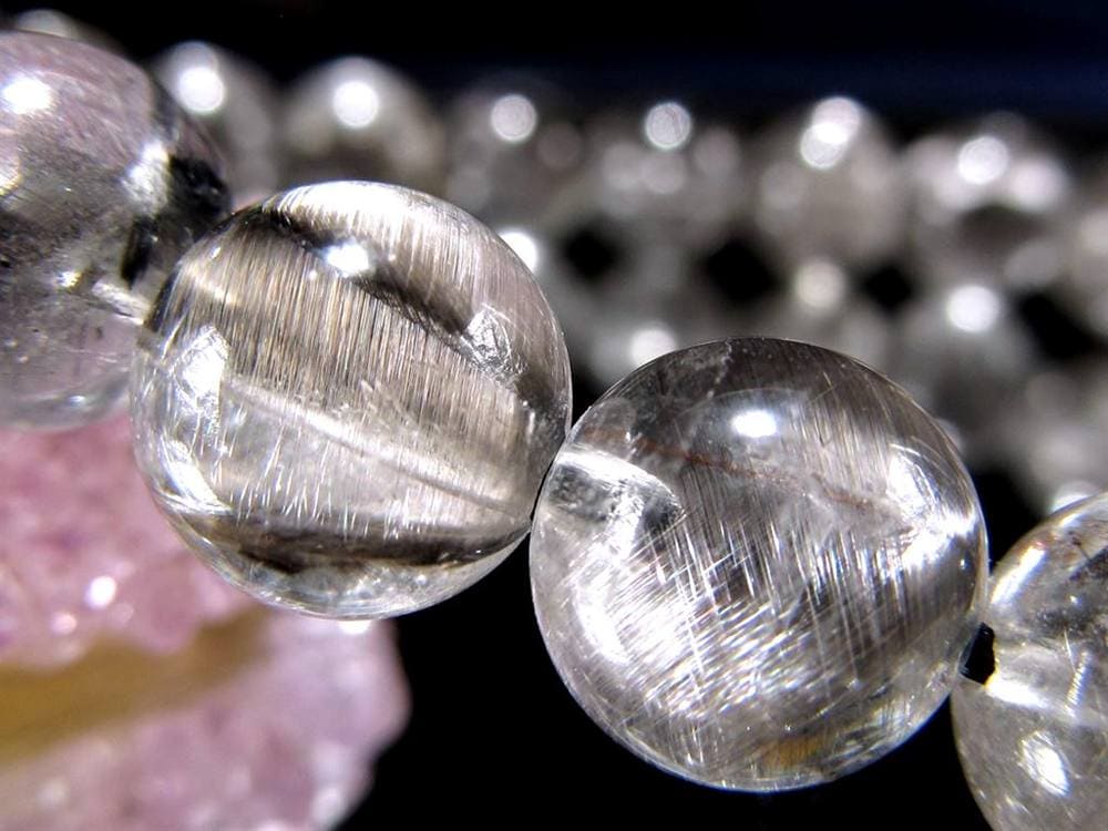 レッドプラチナルチルクォーツ ブレスレット プラチナルチル ルチルレイテッドクォーツ ブルッカイト