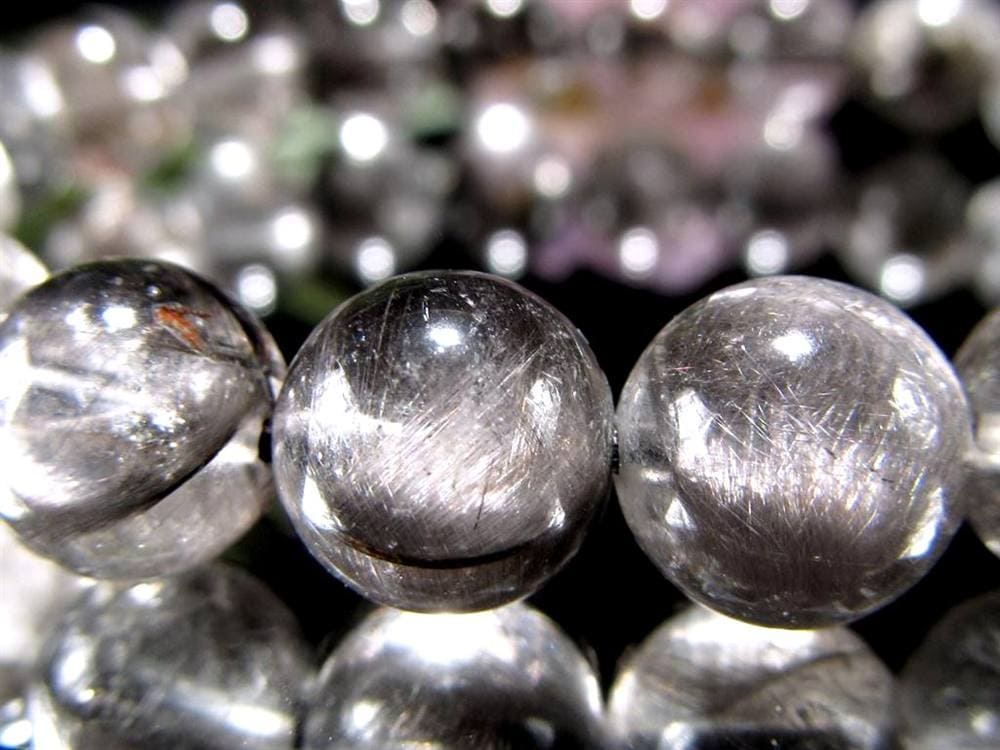 レッドプラチナルチルクォーツ ブレスレット プラチナルチル ルチルレイテッドクォーツ ブルッカイト