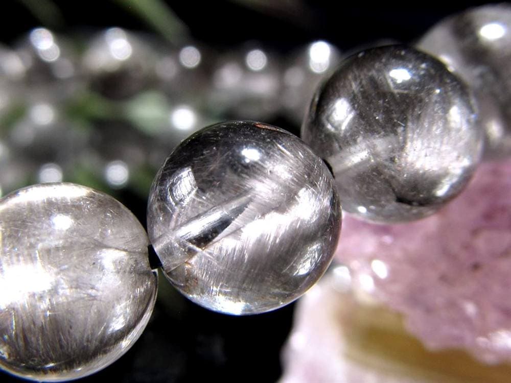 レッドプラチナルチルクォーツ ブレスレット プラチナルチル ルチルレイテッドクォーツ ブルッカイト