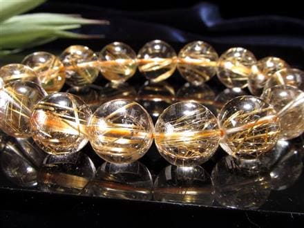 ゴールドルチル ブレスレット タイチン 金針水晶 天然石
