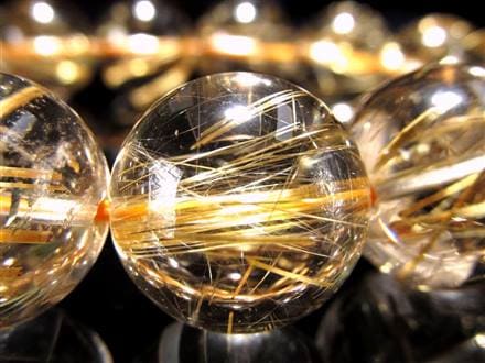 ゴールドルチル ブレスレット タイチン 金針水晶 天然石