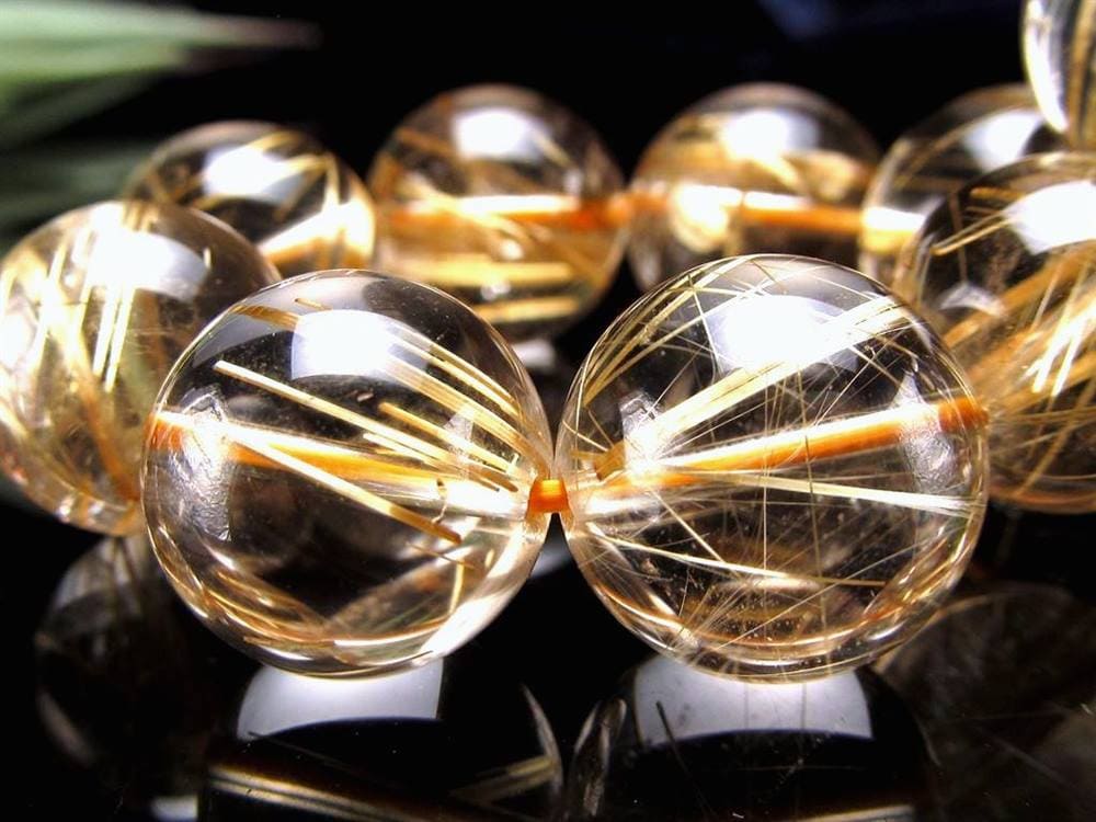 ゴールドルチル ブレスレット タイチン 金針水晶 天然石