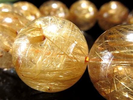 ゴールドルチル ブレスレット タイチン 金針水晶 天然石