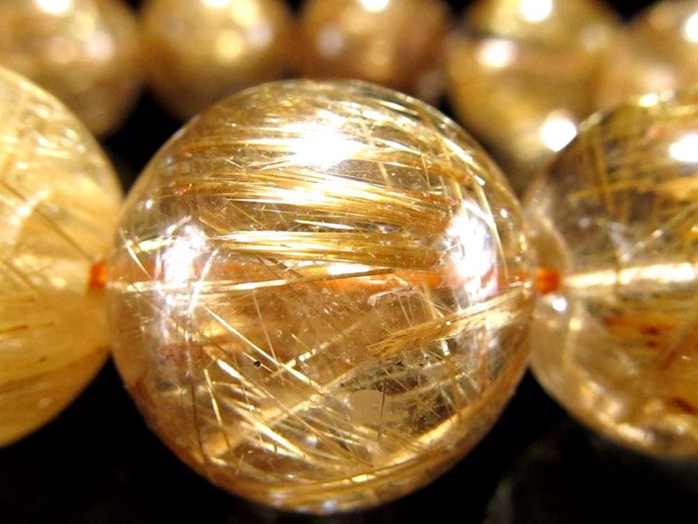 ゴールドルチル ブレスレット タイチン 金針水晶 天然石