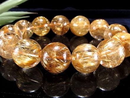 ゴールドルチル ブレスレット タイチン 金針水晶 天然石