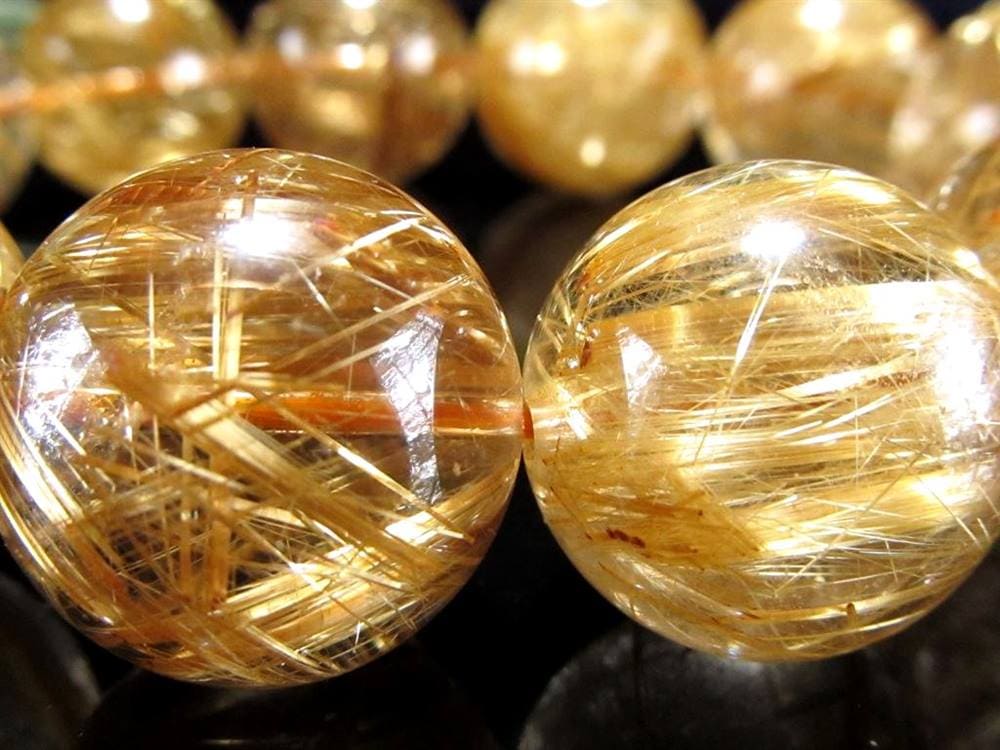 ゴールドルチル ブレスレット タイチン 金針水晶 天然石