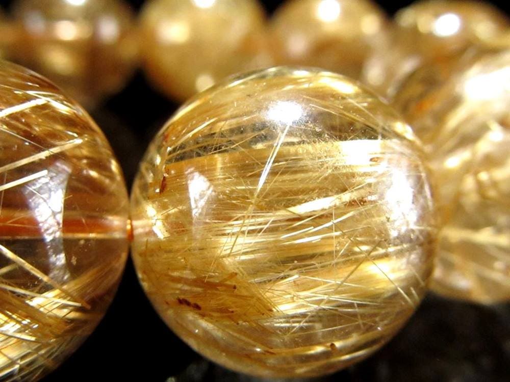 ゴールドルチル ブレスレット タイチン 金針水晶 天然石