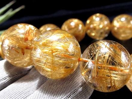 ゴールドルチル ブレスレット タイチン 金針水晶 天然石