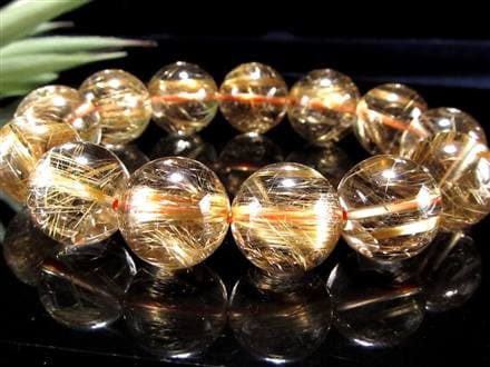 ゴールドルチル ブレスレット タイチン 金針水晶 天然石