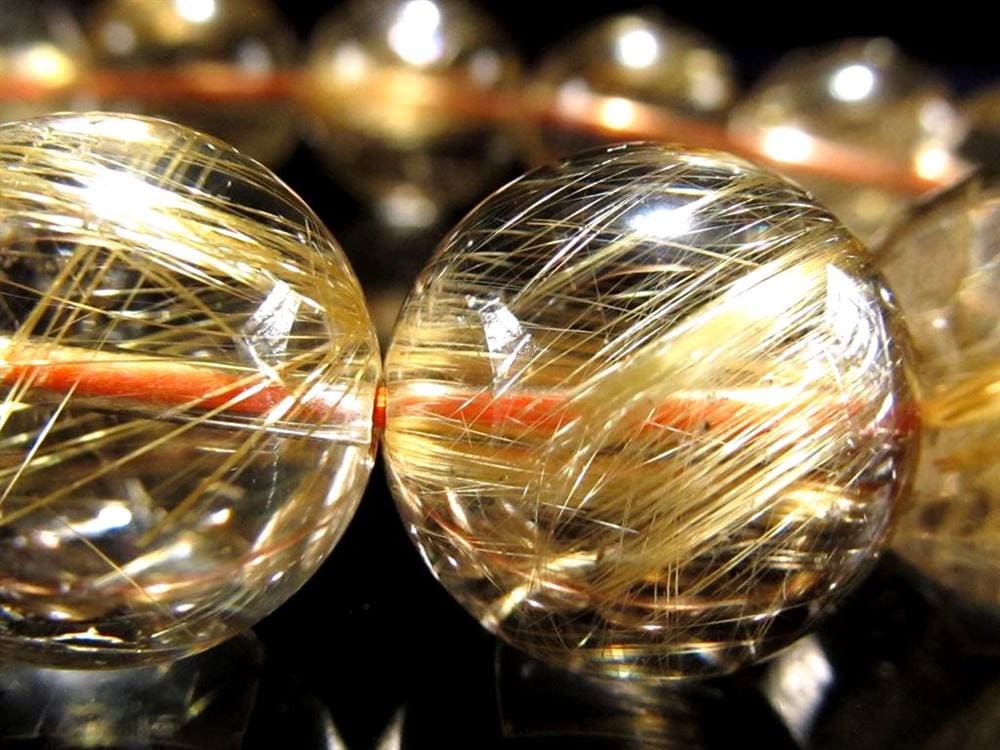 ゴールドルチル ブレスレット タイチン 金針水晶 天然石
