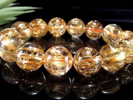 ゴールドルチル ブレスレット タイチン 金針水晶 天然石