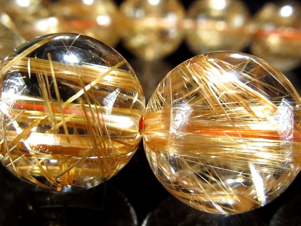ゴールドルチル ブレスレット タイチン 金針水晶 天然石