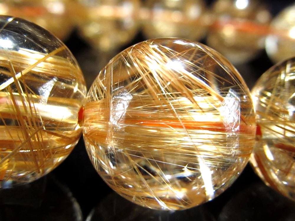 ゴールドルチル ブレスレット タイチン 金針水晶 天然石