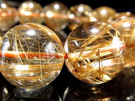 ゴールドルチル ブレスレット タイチン 金針水晶 天然石