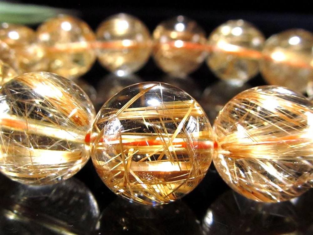 ゴールドルチル ブレスレット タイチン 金針水晶 天然石