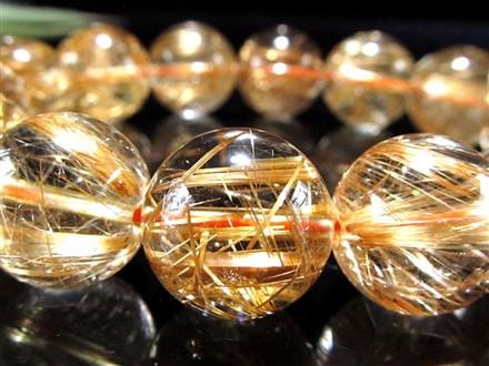 ゴールドルチル ブレスレット タイチン 金針水晶 天然石