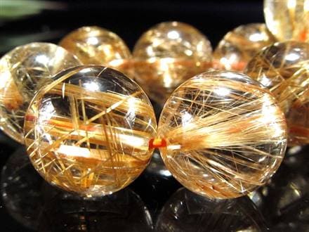 ゴールドルチル ブレスレット タイチン 金針水晶 天然石