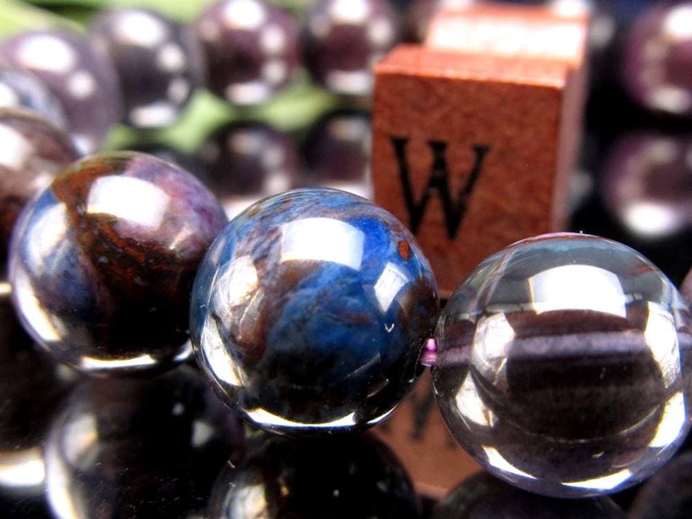 スギライト 杉石 ブレスレット 三大ヒーリングストーン リクトライト