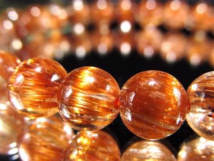 オレンジキャッツアイルチル ブレスレット キャッツアイルチルクォーツ ルチルレイテッドクォーツ ルチルの王様