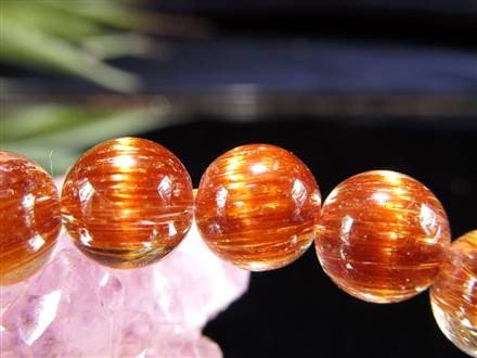 オレンジキャッツアイルチル ブレスレット キャッツアイルチルクォーツ ルチルレイテッドクォーツ ルチルの王様